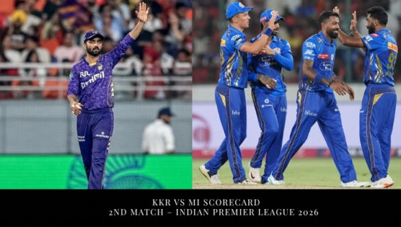 KKR vs MI Scorecard - IPL 2026 Match 2